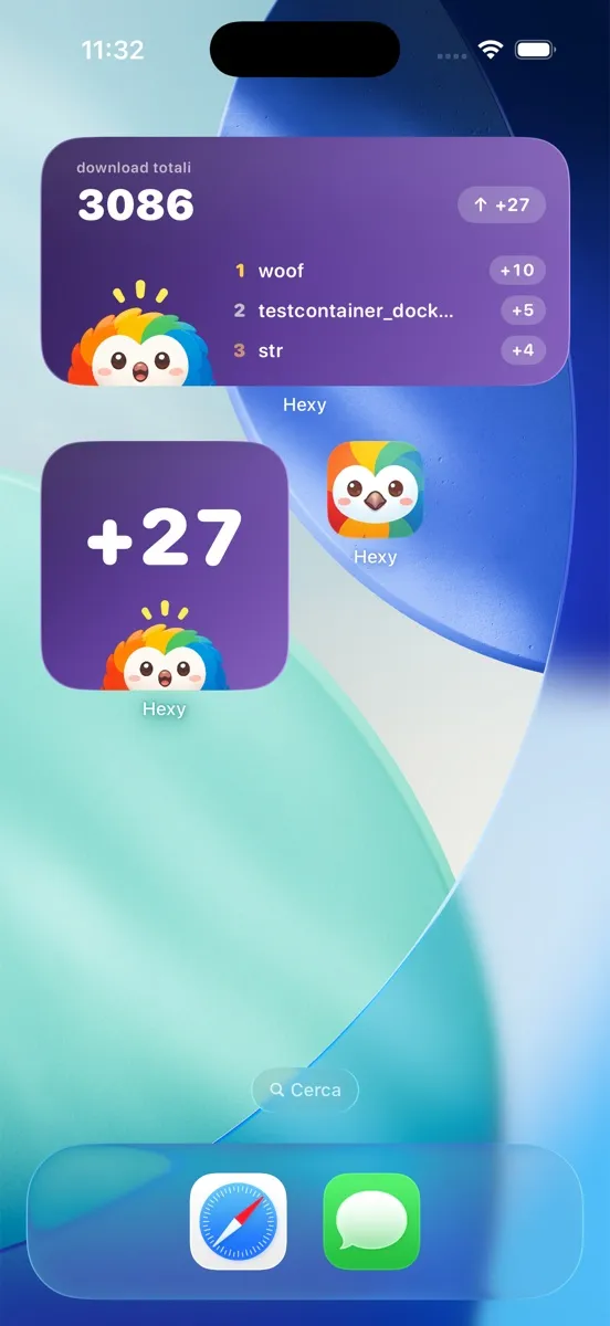 Hexy on iOS — package list